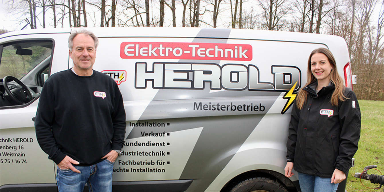 Pankraz Herold & Tochter Julia Appel bei Elektro-Technik Herold in Weismain